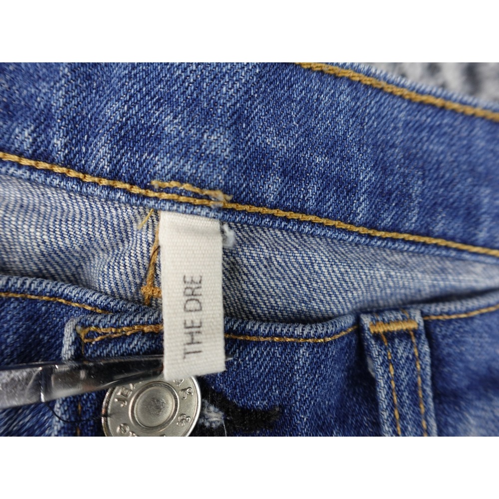 Rag & Bone Dre Slim Boyfriend Jeans Womens 27 Blue Raw Hem Distressed - Picture 9 of 14